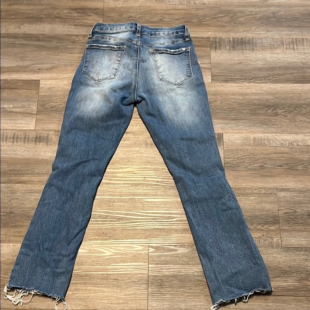 Classic Blue Ripped Skinny Jeans - Picture 3 of 4